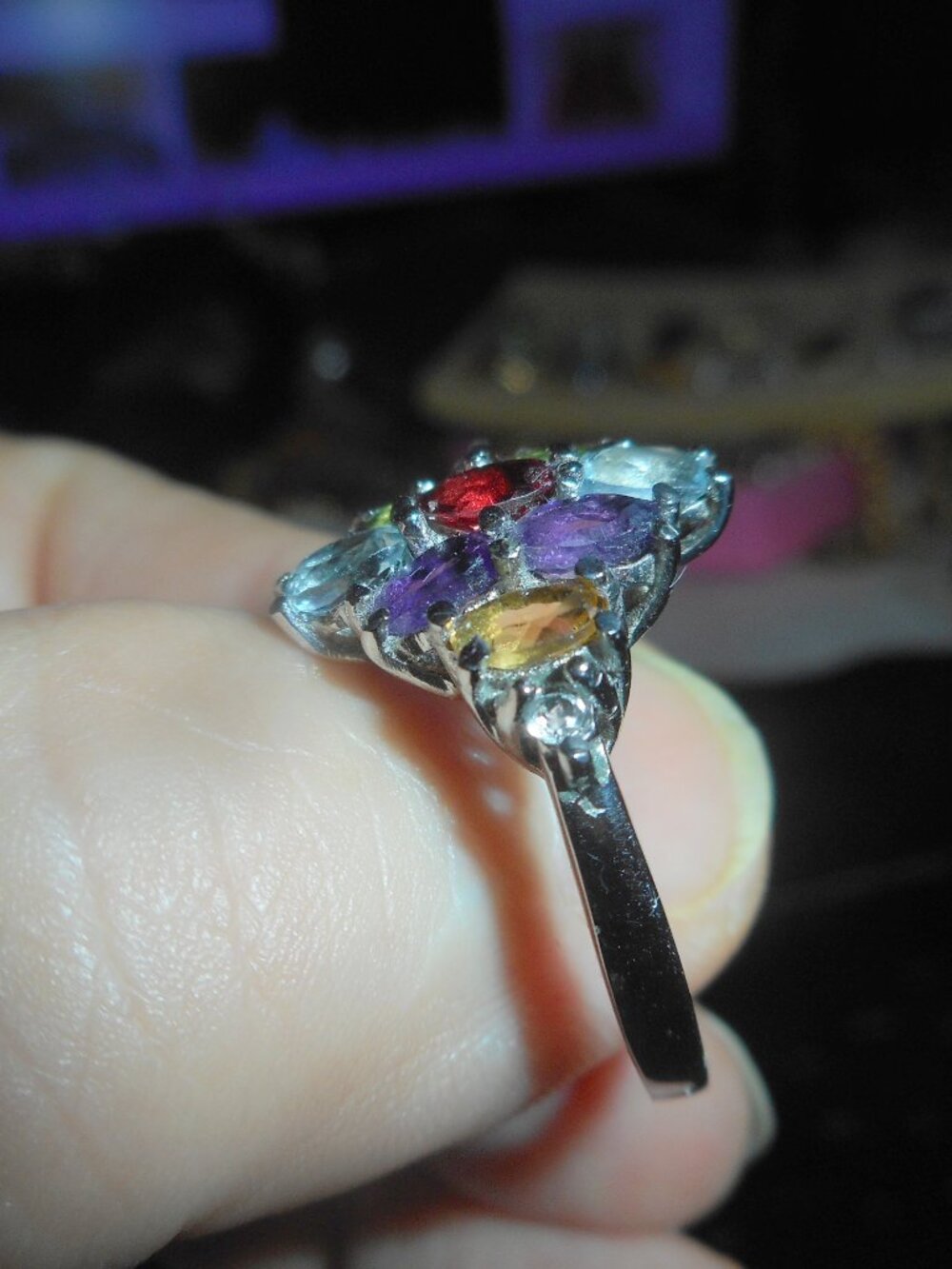 Multi color Ring - Women Jewelry, sz 9